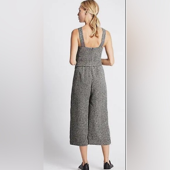 Marks & Spencer| M&S GREY MIX TEXTURED BELTED JUMPSUIT WIDE LEG - Picture 1 of 8